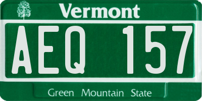 VT license plate AEQ157