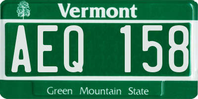 VT license plate AEQ158