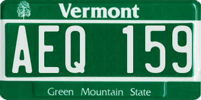 VT license plate AEQ159