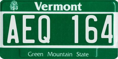VT license plate AEQ164