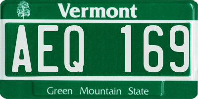 VT license plate AEQ169