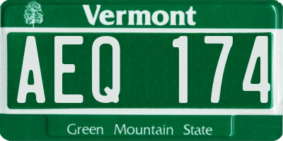 VT license plate AEQ174