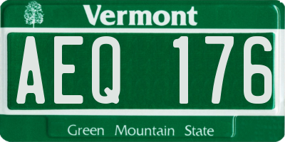 VT license plate AEQ176