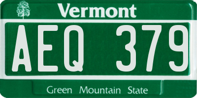 VT license plate AEQ379