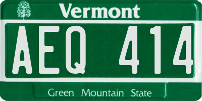 VT license plate AEQ414