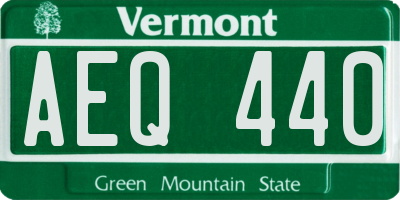 VT license plate AEQ440