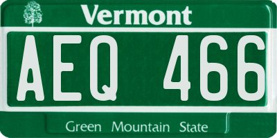 VT license plate AEQ466