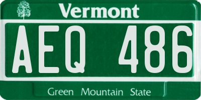 VT license plate AEQ486