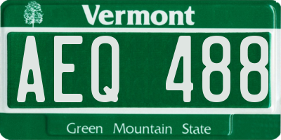 VT license plate AEQ488