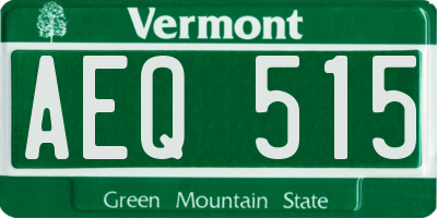 VT license plate AEQ515