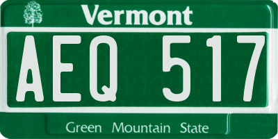 VT license plate AEQ517