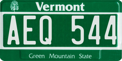 VT license plate AEQ544