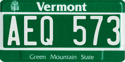 VT license plate AEQ573