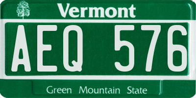 VT license plate AEQ576