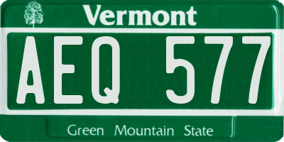 VT license plate AEQ577