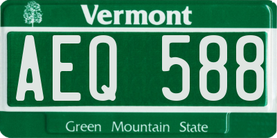 VT license plate AEQ588