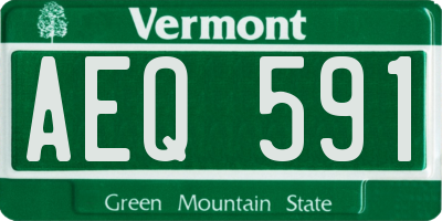 VT license plate AEQ591