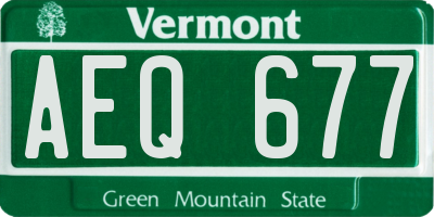 VT license plate AEQ677