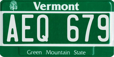 VT license plate AEQ679