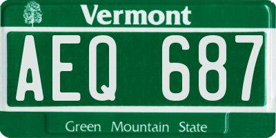 VT license plate AEQ687