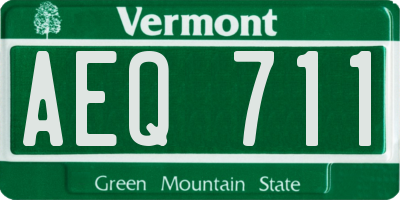 VT license plate AEQ711