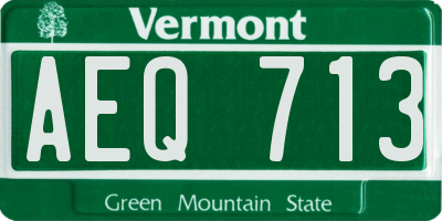 VT license plate AEQ713