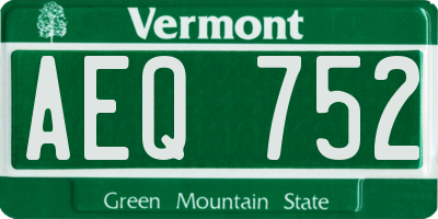 VT license plate AEQ752