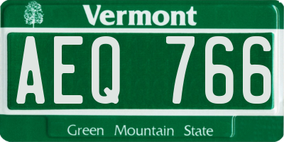 VT license plate AEQ766