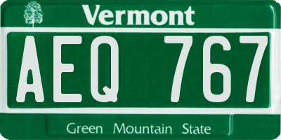 VT license plate AEQ767