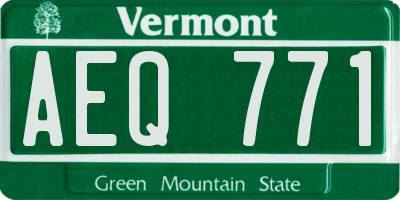 VT license plate AEQ771