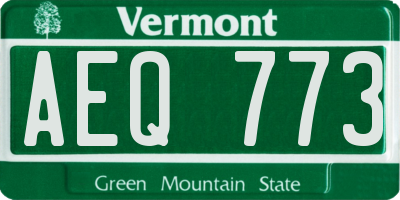 VT license plate AEQ773