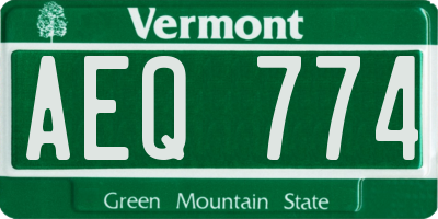 VT license plate AEQ774