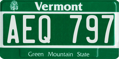 VT license plate AEQ797