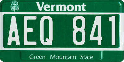 VT license plate AEQ841