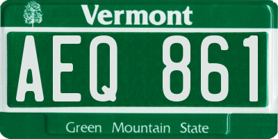 VT license plate AEQ861