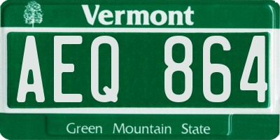 VT license plate AEQ864