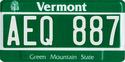 VT license plate AEQ887