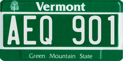 VT license plate AEQ901