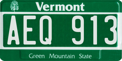 VT license plate AEQ913