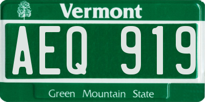 VT license plate AEQ919