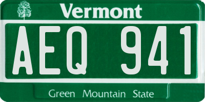 VT license plate AEQ941