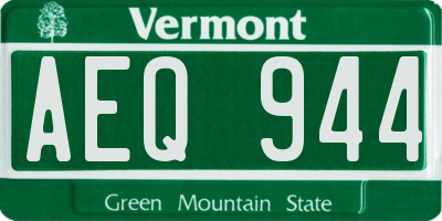 VT license plate AEQ944