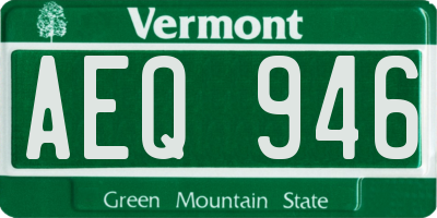 VT license plate AEQ946