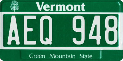 VT license plate AEQ948