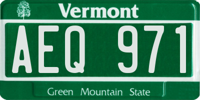 VT license plate AEQ971