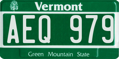 VT license plate AEQ979