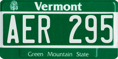 VT license plate AER295
