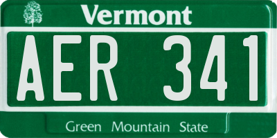 VT license plate AER341