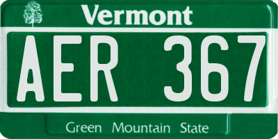 VT license plate AER367