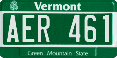 VT license plate AER461